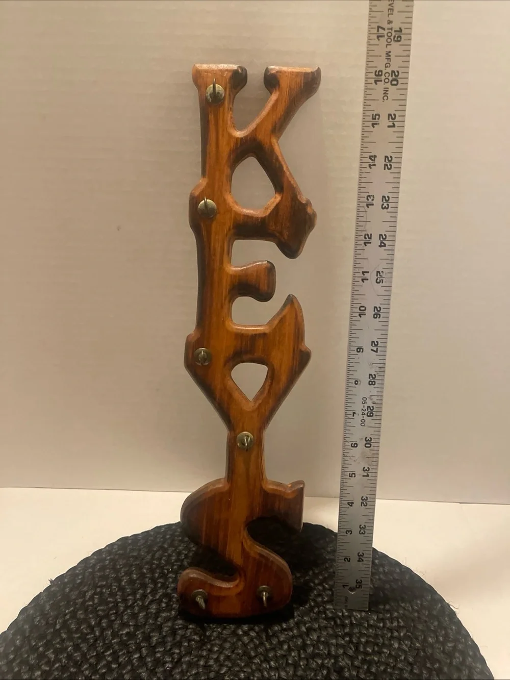 Vintage Wooden 'Keys' Wall Decor in Warm Brown